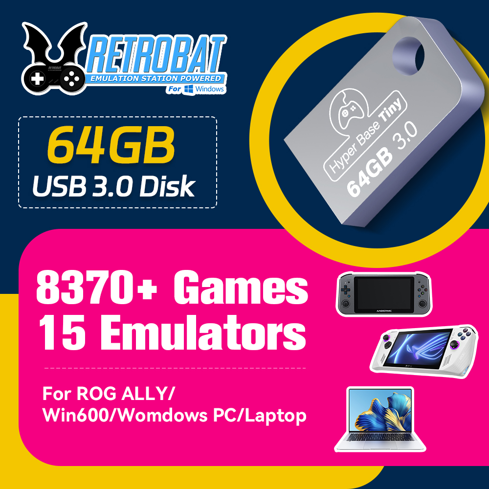 Retro Gaming Emulator Console - JMachen 64GB Portable USB 3.0 Game