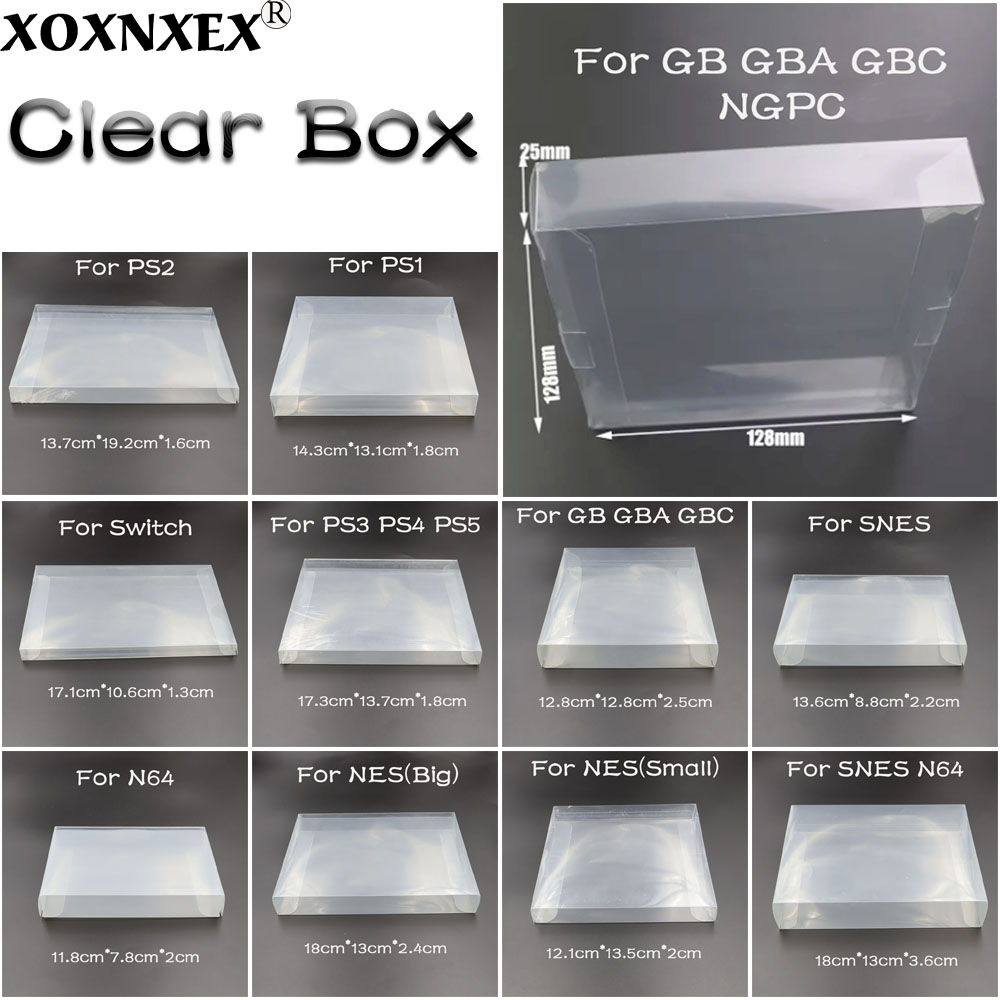 Game Carrying Case - Transparent Clear Game Box Protector Dustproof