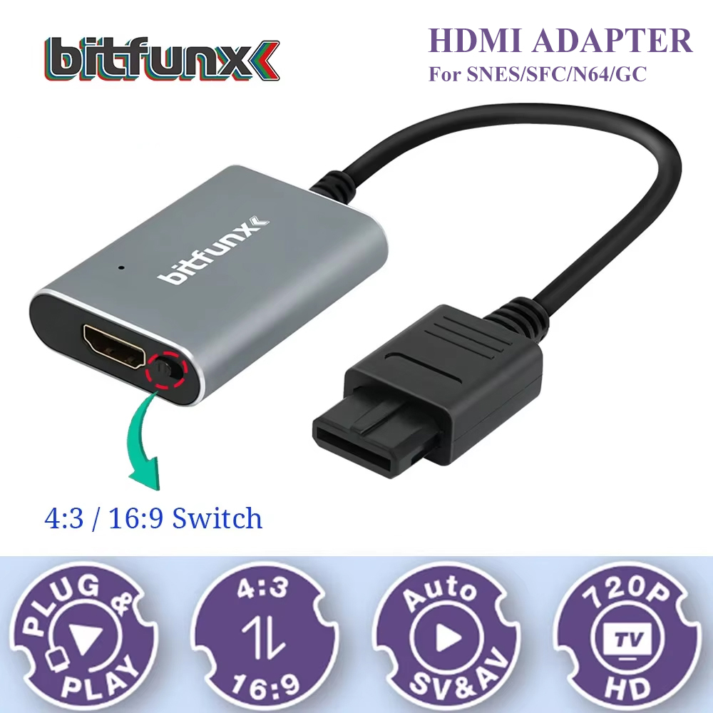 Bitfunx 720P Svideo / AV To HD - đánh giá và giá Retro Gaming Nintendo