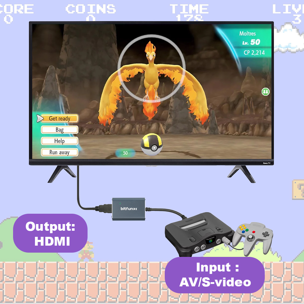 Bitfunx 720P Svideo / AV To HD - đánh giá và giá Retro Gaming Nintendo