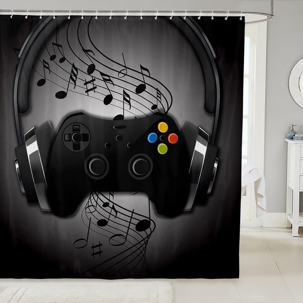 Boys Games Shower Curtain Blac - đánh giá và giá Retro Gaming Gameboy