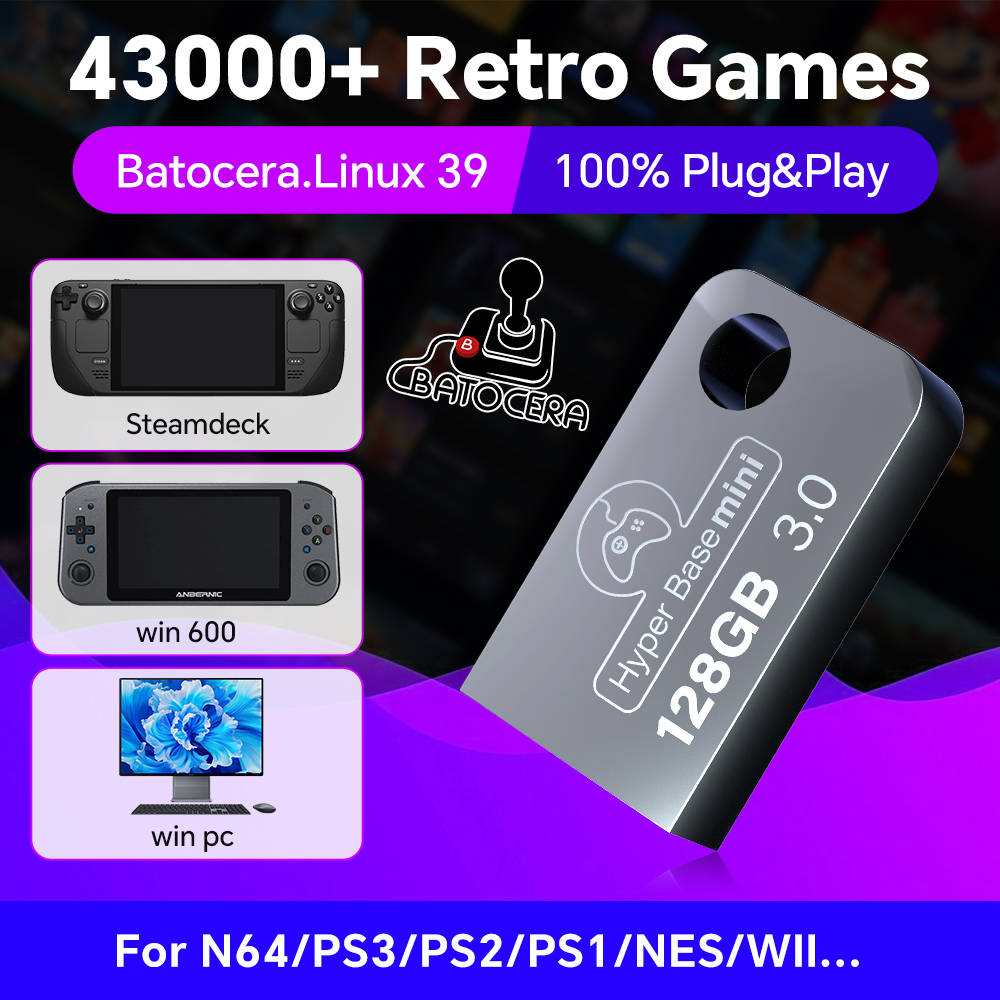 Batocera 128G USB Flash Drive  - đánh giá và giá Retro Gaming Emulator Console